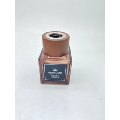 50ml 100ml 150ml square Diffuser Glass Perfume Diffuser Bottle with Wooden Cap