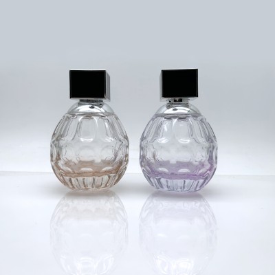 Custom Perfume Glass Bottle with Pattern Texture 100ml