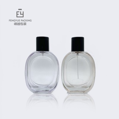 Square Flat Custom Perfume Glass Bottle 70ml