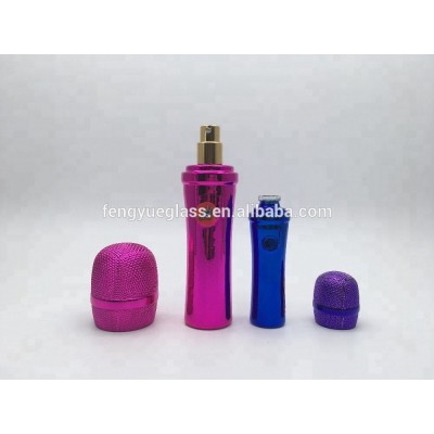 Microphone Shape 20ml Mini Colorful Perfume Glass Bottle Manufacturer in China