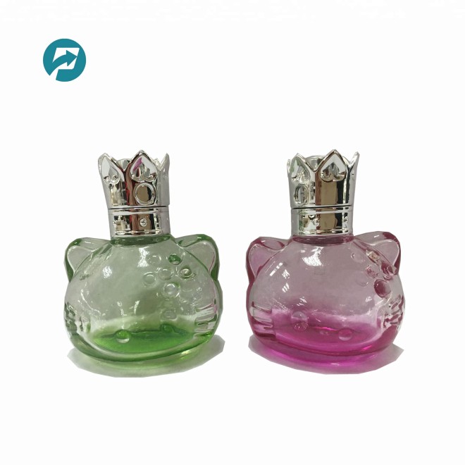 50ml Cat Shape Empty Glass Perfume Bottle With UV Plastic Cap