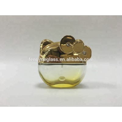Kitty Shaped 60ml Empty Spray Cosmetic Perfume Glass Bottle Hot Sale