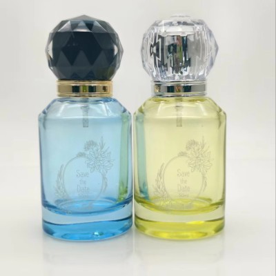Cylindrical Perfume Custom Glass Bottle 50ml