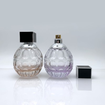 Custom Perfume Glass Bottle with Pattern Texture 100ml