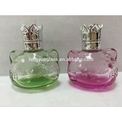 50ml Cat Shape Empty Glass Perfume Bottle With UV Plastic Cap