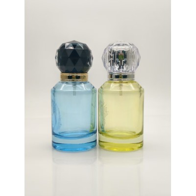 Cylindrical Perfume Custom Glass Bottle 50ml