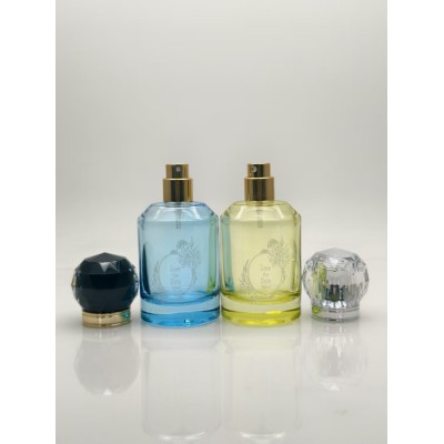 Cylindrical Perfume Custom Glass Bottle 50ml