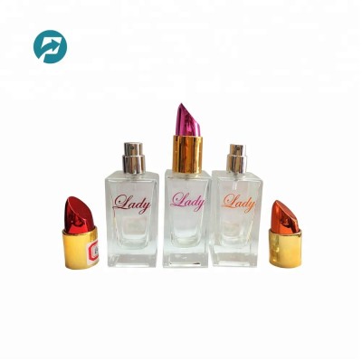 2017 تصميم جديد 30ml أحمر الشفاه على شكل بيع ساخن مستطيل فارغ زجاجة العطور مع غطاء الأشعة فوق البنفسجية للمرأة