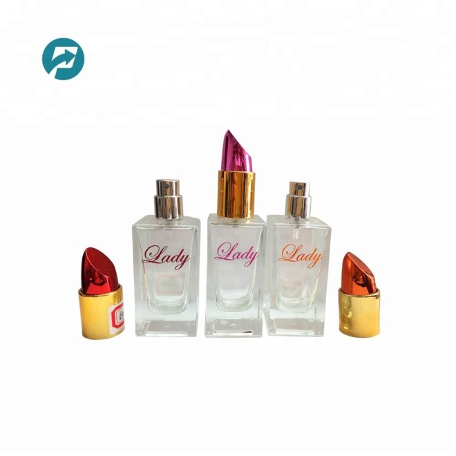 2017 تصميم جديد 30ml أحمر الشفاه على شكل بيع ساخن مستطيل فارغ زجاجة العطور مع غطاء الأشعة فوق البنفسجية للمرأة