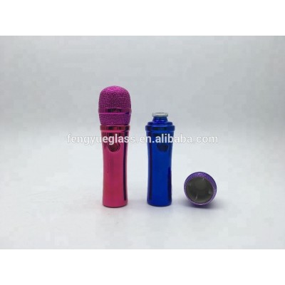 Microphone Shape 20ml Mini Colorful Perfume Glass Bottle Manufacturer in China
