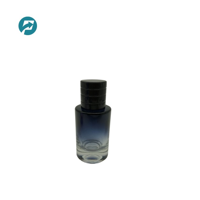 Popular 35ml Cylinder Perfume Glass Bottle With Plastic Cap