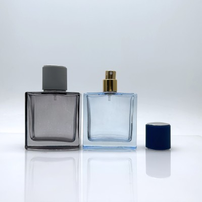 Square Glass Perfume Bottle With Specified Color With Box  60ml