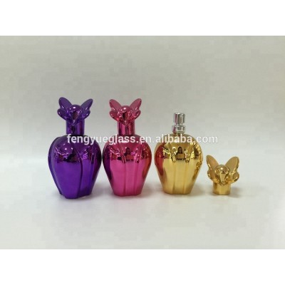50ml UV Glass Perfume Bottle With Butterfly Shape UV Cap