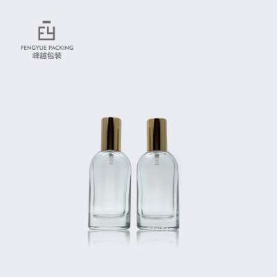 Cylindrical Custom Color Silk Screen Glass Perfume Bottle 30ml
