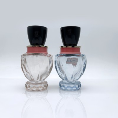 Tall Glass Perfume Bottle in Small Shape and Custom Color 30ml