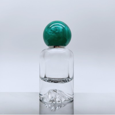 Luxury Perfume Glass Bottle with Volcano Bottom Shape Pump Sprayer Cap Screen Printing Surface 30ml 50ml 100ml Sizes MOQ 100pcs
