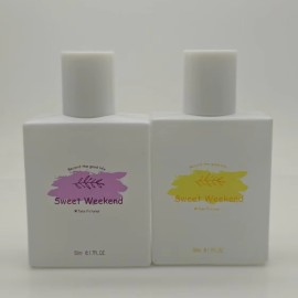 50ml custom color logo rectangular glass perfume bottle