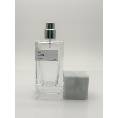 50ml square Custom Glass Perfume Bottle