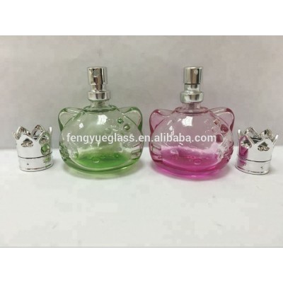 50ml Cat Shape Empty Glass Perfume Bottle With UV Plastic Cap