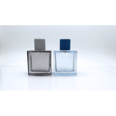 Square Glass Perfume Bottle With Specified Color With Box  60ml