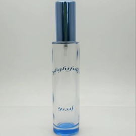 Cylindrical Rotating Spray Head for 50ml Custom Glass Perfume Bottle