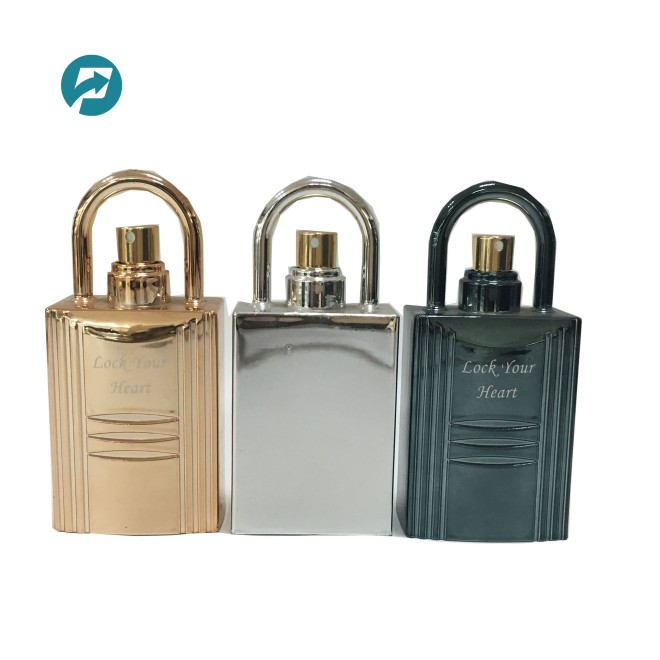 35ml Lock Shaped Perfume Glass Bottle Manufactures