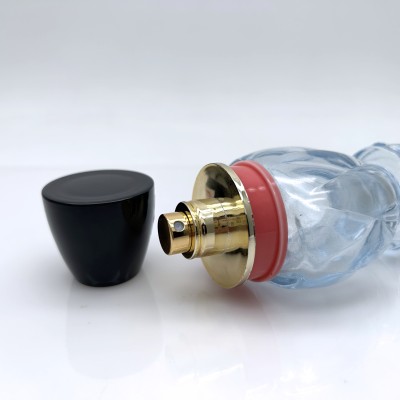 Tall Glass Perfume Bottle in Small Shape and Custom Color 30ml