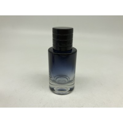 Popular 35ml Cylinder Perfume Glass Bottle With Plastic Cap