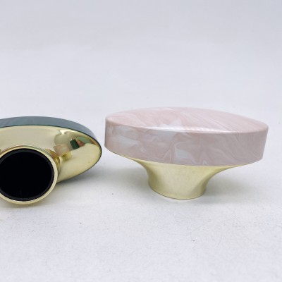 50ml Green pink Glass Perfume Bottle square