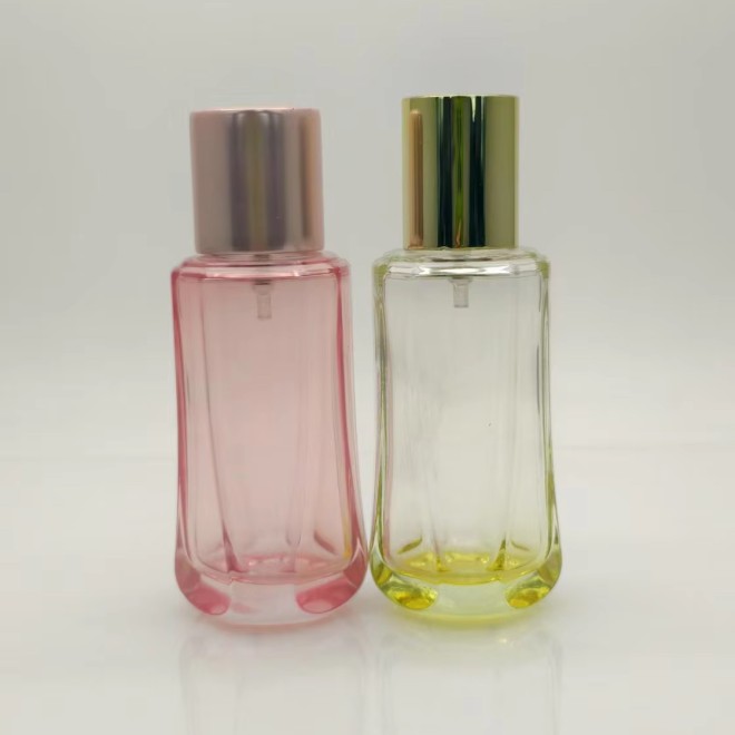 Irregular Cylindrical Custom Glass Perfume Bottle 45ml