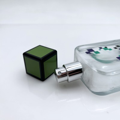 Rectangular Custom Silk Screen Perfume Glass Bottle 50ml