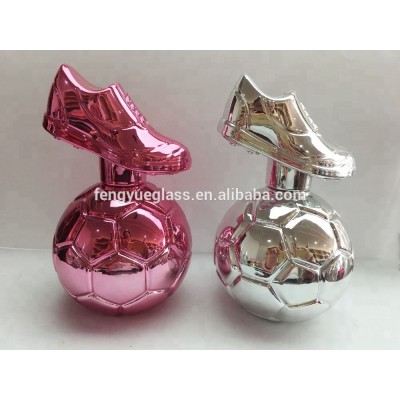 UV 100 ml Football Shape Glass Perfume Bottle with Shoe Lid