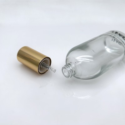 Cylindrical Custom Color Silk Screen Glass Perfume Bottle 30ml