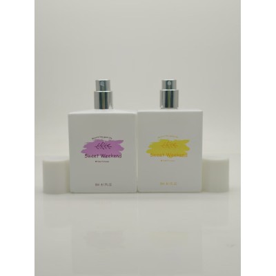 50ml custom color logo rectangular glass perfume bottle