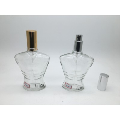 100ml Man Body Shaped Perfume Glass Bottle Empty