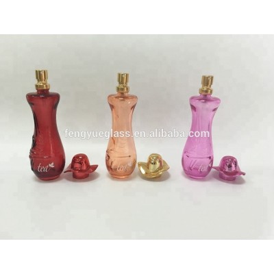 30ml زجاجة زجاجية على شكل جسم المرأة الملونة مع قبعة