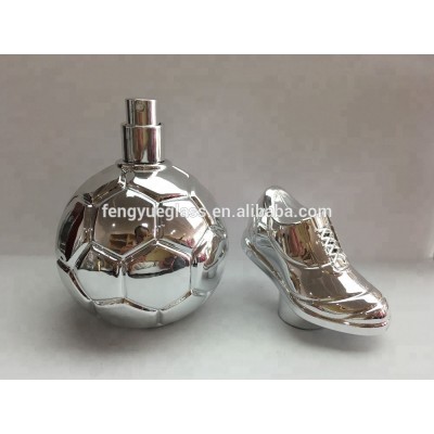 UV 100 ml Football Shape Glass Perfume Bottle with Shoe Lid