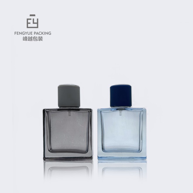 Square Glass Perfume Bottle With Specified Color With Box  60ml