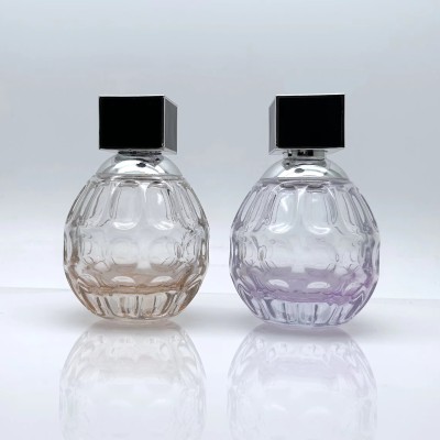 Custom Perfume Glass Bottle with Pattern Texture 100ml