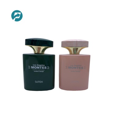 50ml Green pink Glass Perfume Bottle square
