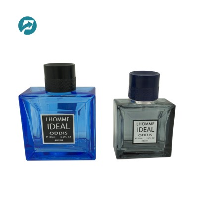 50ml 100ml square Cologne Perfume Glass Bottle for Men