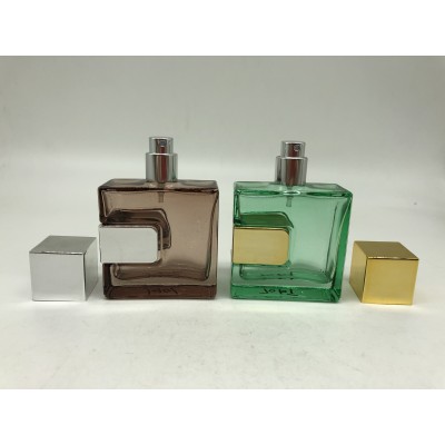 50ml Luxury square Man Cologne Parfum Glass Bottle