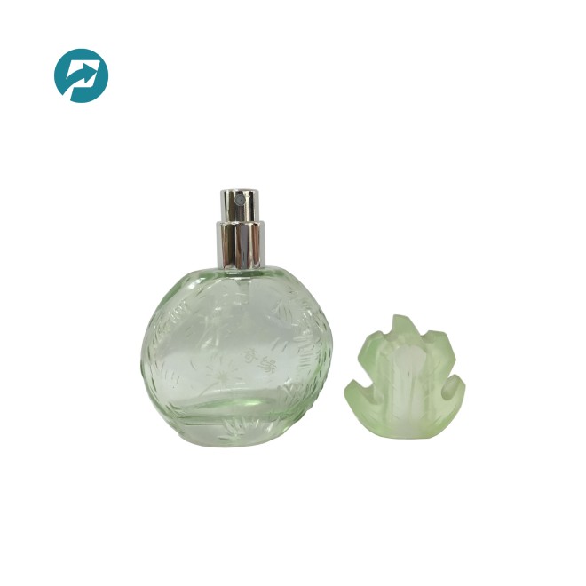 100ml Empty Hot Sale Leaf Shaped Perfume Glass Bottle