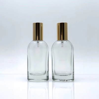 Cylindrical Custom Color Silk Screen Glass Perfume Bottle 30ml