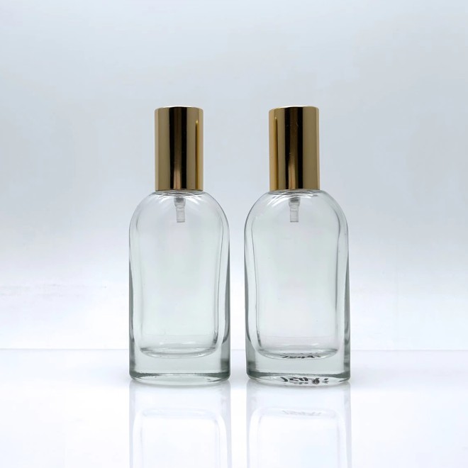 Cylindrical Custom Color Silk Screen Glass Perfume Bottle 30ml