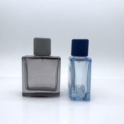 Square Glass Perfume Bottle With Specified Color With Box  60ml