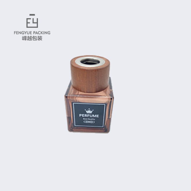50ml 100ml 150ml square Diffuser Glass Perfume Diffuser Bottle with Wooden Cap