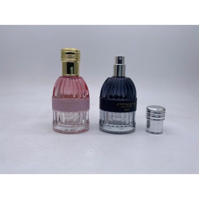 50ml New Design Colorful Perfume Glass Bottle with Aluminum Cap