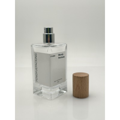 45ml square Custom Sticker logo Perfume Glass Bottle
