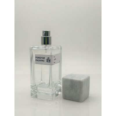 50ml square Custom Glass Perfume Bottle